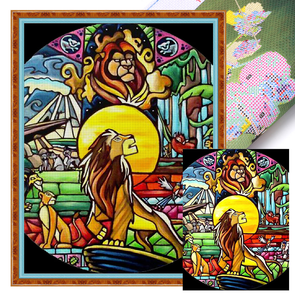 Lion King - 11CT Stamped Cross Stitch 50*65CM