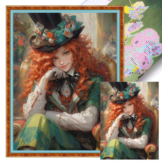 Mad Hatter - 11CT Stamped Cross Stitch 50*65CM