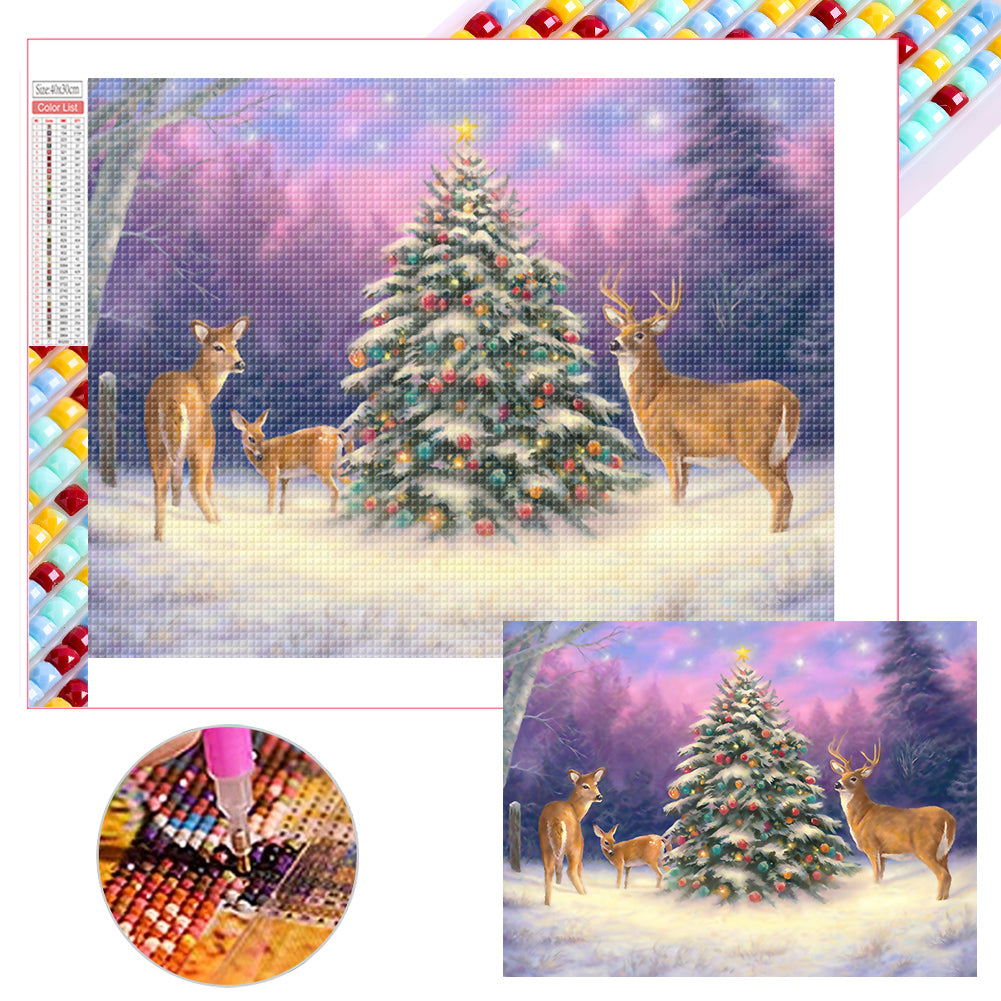 Christmas Tree - Full Square Drill Diamond Painting 40*30CM