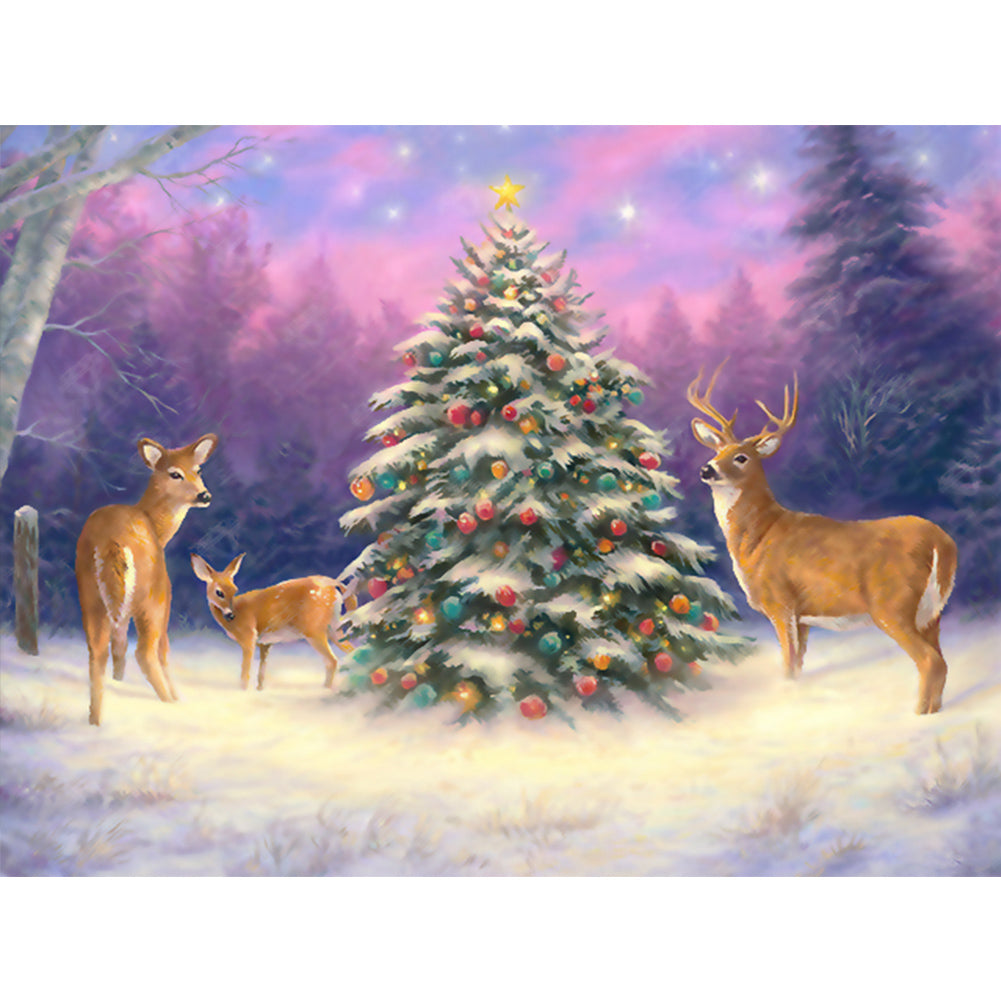 Christmas Tree - Full Square Drill Diamond Painting 40*30CM