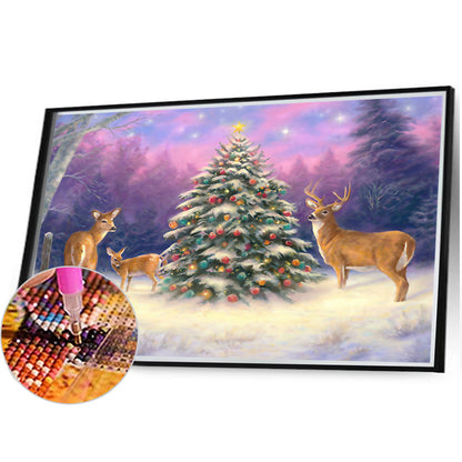 Christmas Tree - Full Square Drill Diamond Painting 40*30CM