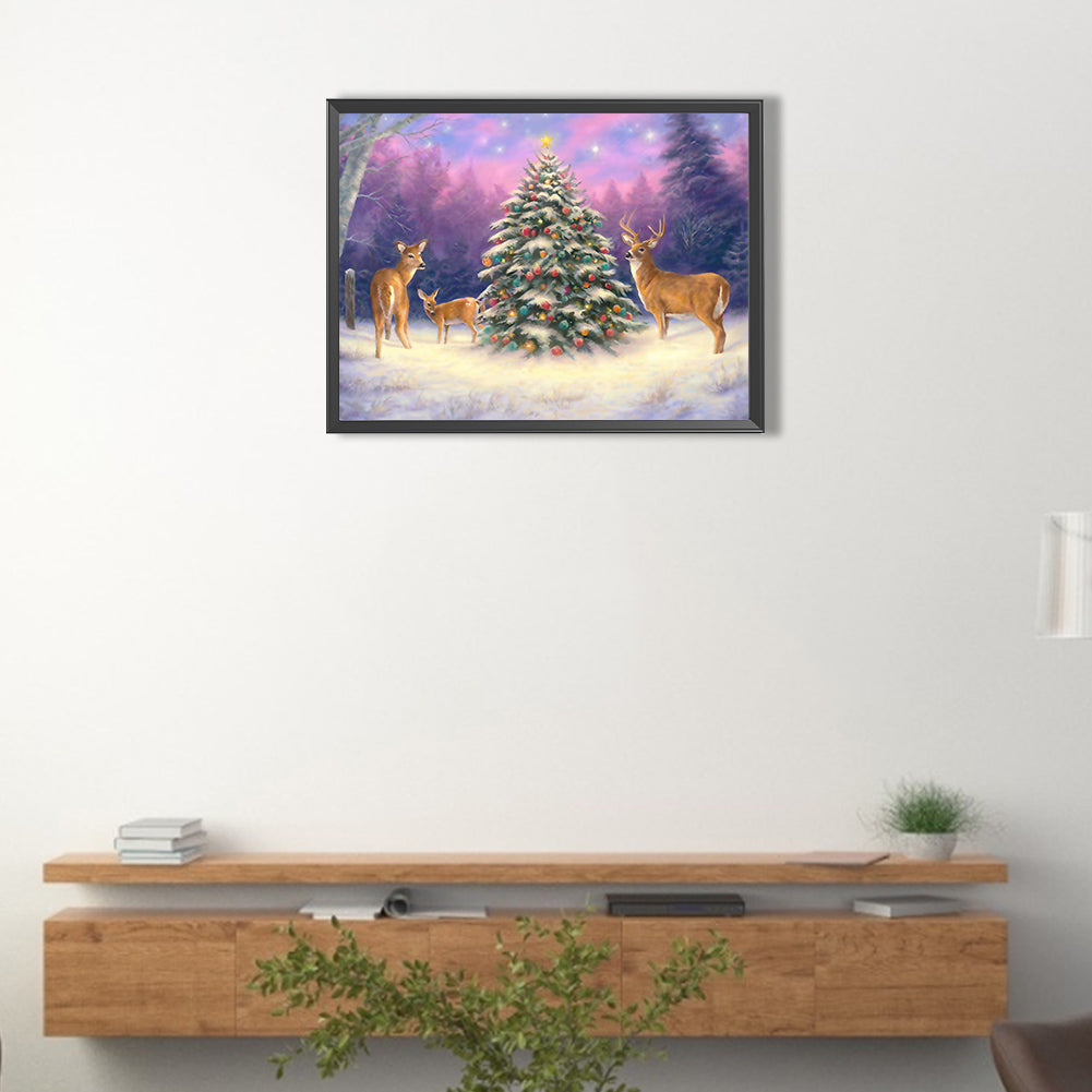 Christmas Tree - Full Square Drill Diamond Painting 40*30CM