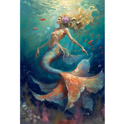 Mermaid - 11CT Stamped Cross Stitch 50*70CM