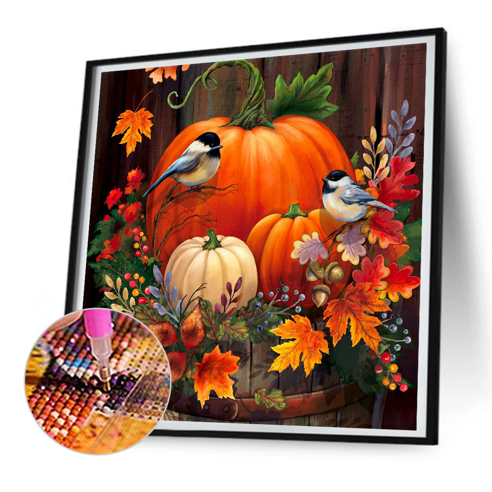 Harvest Pumpkin Pumpkin - Full Round Drill Diamond Painting 30*30CM