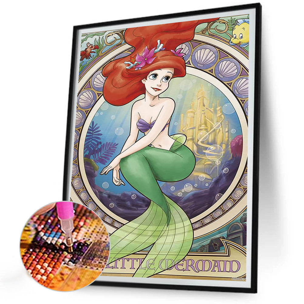 Mermaid Princess - Full Round Drill Diamond Painting 30*40CM