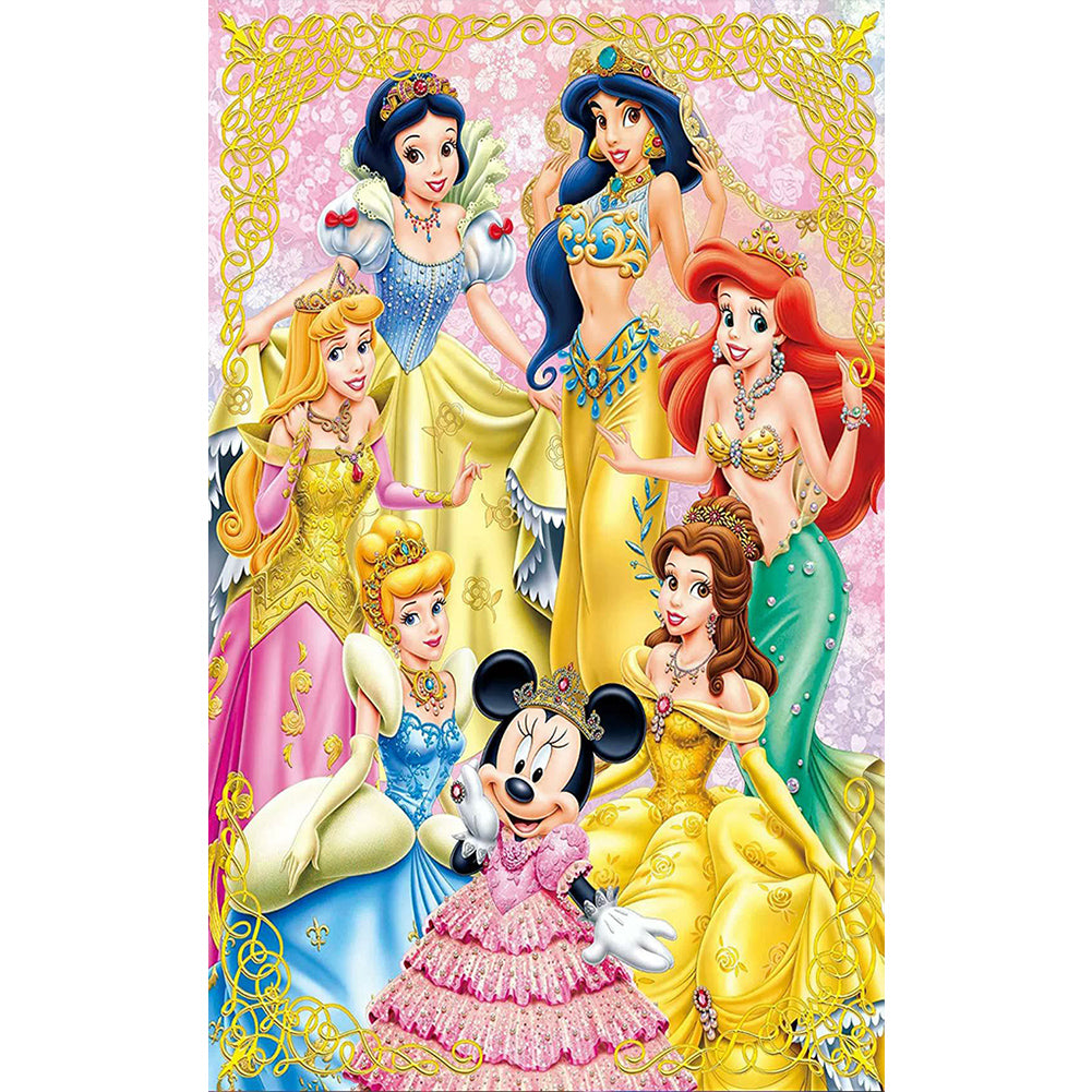 Disney Princesses - Full Round Drill Diamond Painting 30*50CM