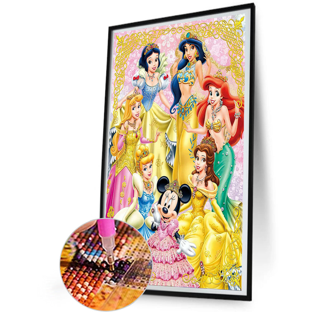 Disney Princesses - Full Round Drill Diamond Painting 30*50CM