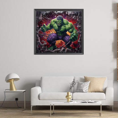 Superhero In Action Hulk - Full Round Drill Diamond Painting 55*50CM