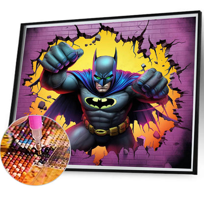 Superhero In Action Batman - Full Round Drill Diamond Painting 55*50CM
