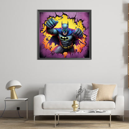 Superhero In Action Batman - Full Round Drill Diamond Painting 55*50CM