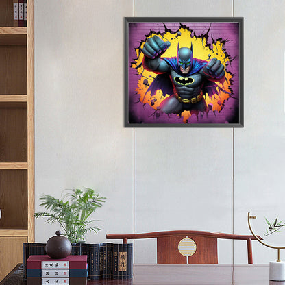 Superhero In Action Batman - Full Round Drill Diamond Painting 55*50CM