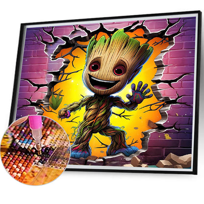 Superhero In Action Groot - Full Round Drill Diamond Painting 55*50CM