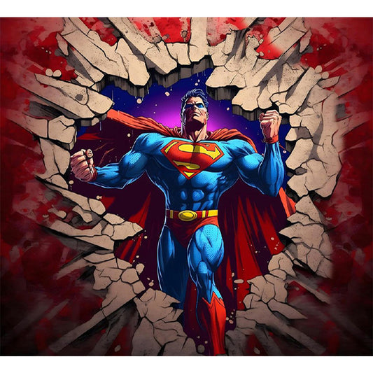 Superhero In Action Superman - Full Round Drill Diamond Painting 55*50CM