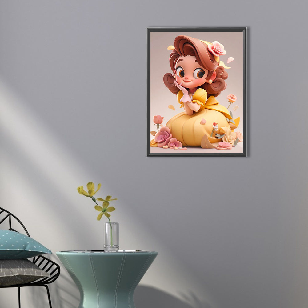 Disney Princess Belle - Full Round Drill Diamond Painting 40*50CM
