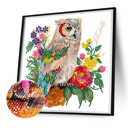 Owl -  Special Shaped Drill Diamond Painting 30*30CM