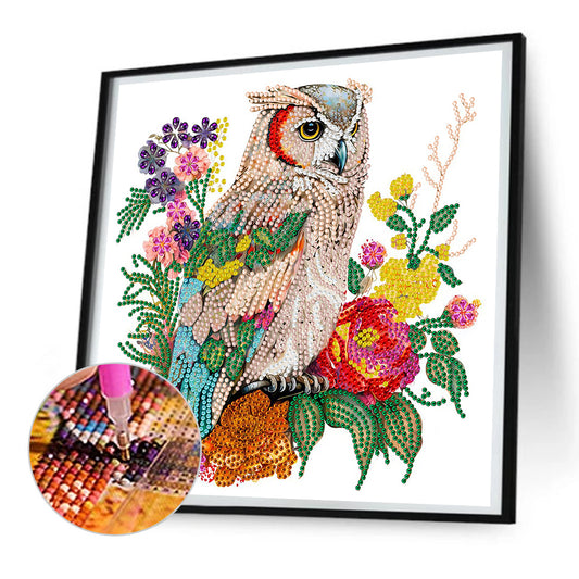 Owl -  Special Shaped Drill Diamond Painting 30*30CM
