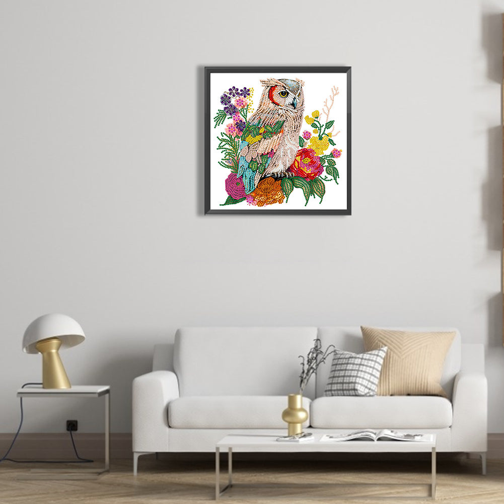 Owl -  Special Shaped Drill Diamond Painting 30*30CM