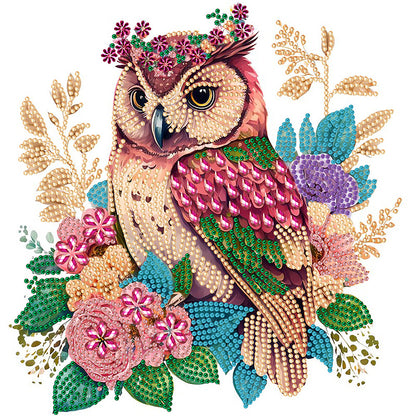 Owl -  Special Shaped Drill Diamond Painting 30*30CM