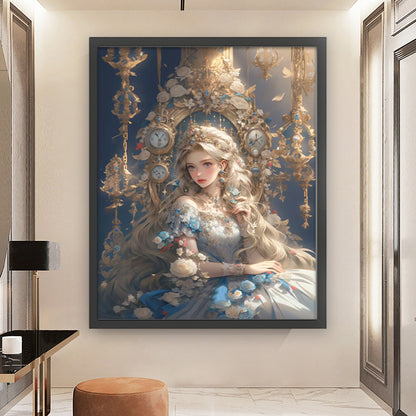 Blonde Princess - 11CT Stamped Cross Stitch 50*60CM