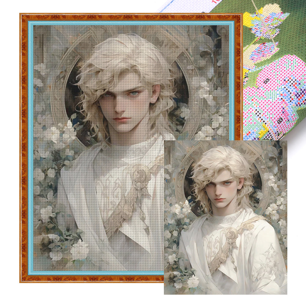 Blonde Western Fantasy Man - 11CT Stamped Cross Stitch 50*60CM