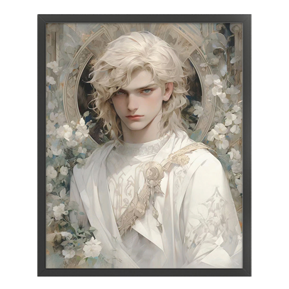 Blonde Western Fantasy Man - 11CT Stamped Cross Stitch 50*60CM