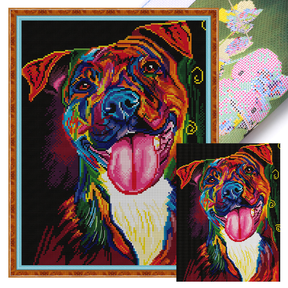 Hound - 14CT Stamped Cross Stitch 30*40CM(Joy Sunday)