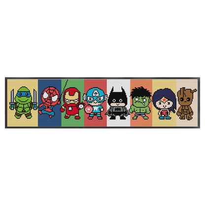 Super Hero - 14CT Stamped Cross Stitch 55*16CM(Joy Sunday)