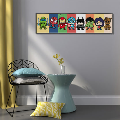 Super Hero - 14CT Stamped Cross Stitch 55*16CM(Joy Sunday)