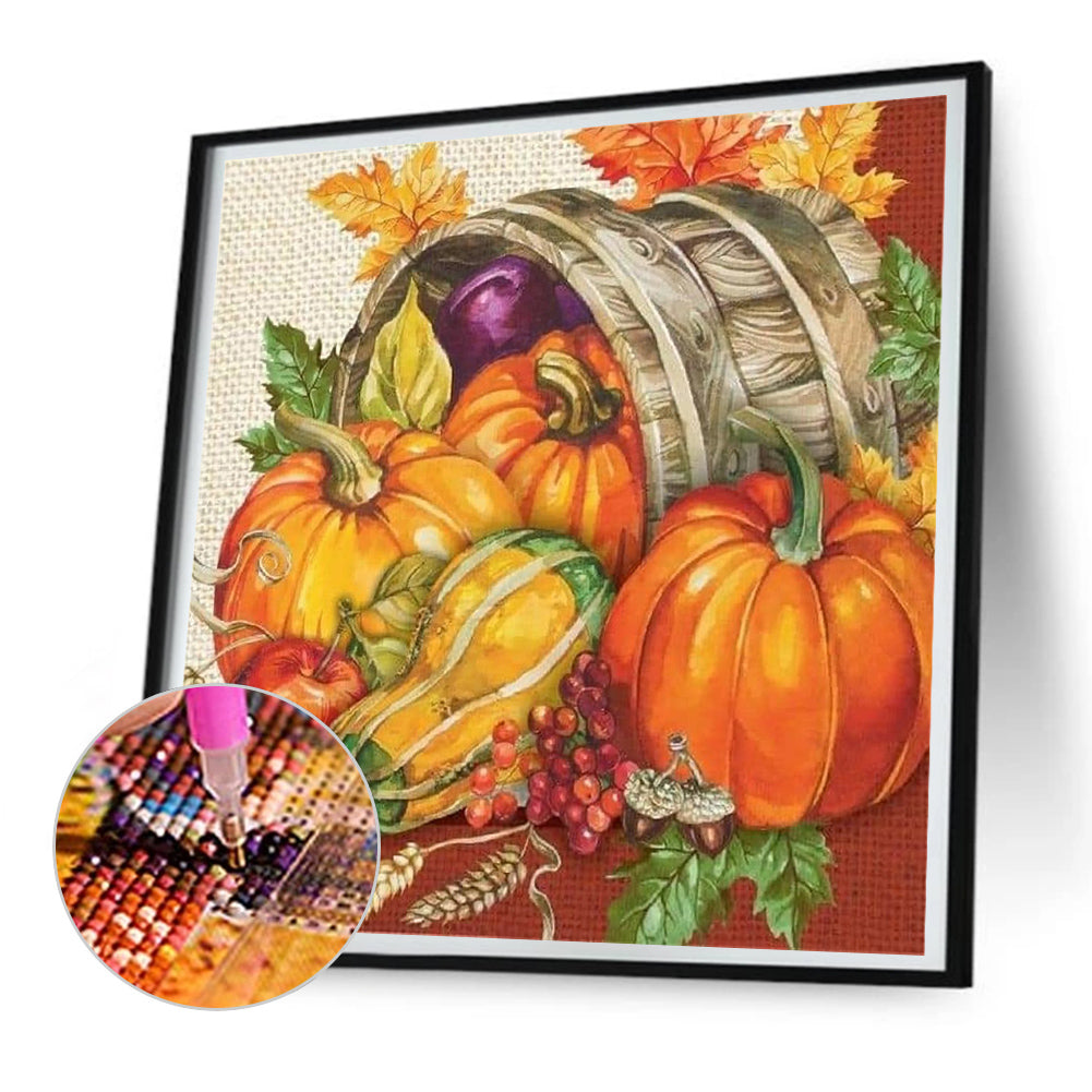 Harvest Of Melons And Fruits - Full Round Drill Diamond Painting 30*30CM