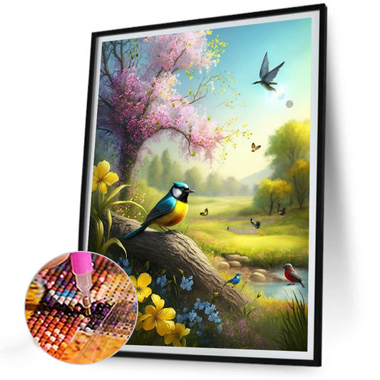 Forest Flowers - Full Round Drill Diamond Painting 30*40CM
