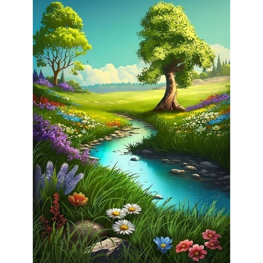 Forest Flowers - Full Round Drill Diamond Painting 30*40CM