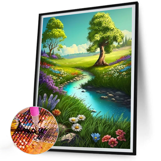 Forest Flowers - Full Round Drill Diamond Painting 30*40CM