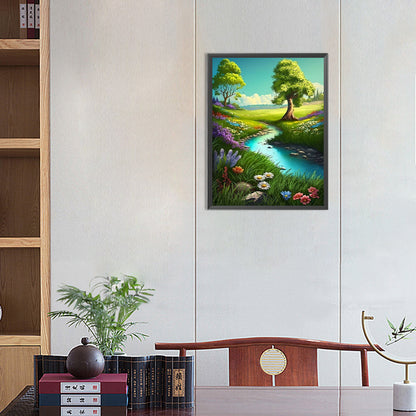 Forest Flowers - Full Round Drill Diamond Painting 30*40CM