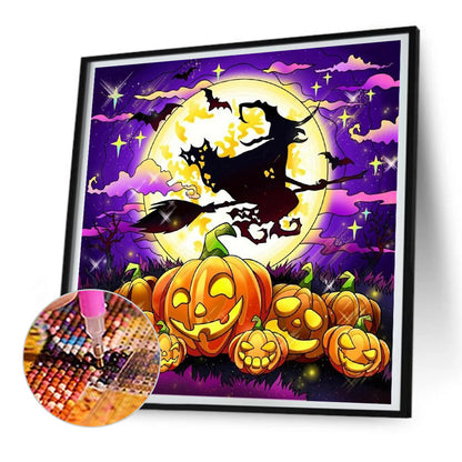 Halloween Jack-O-Lantern - Full Round Drill Diamond Painting 30*30CM