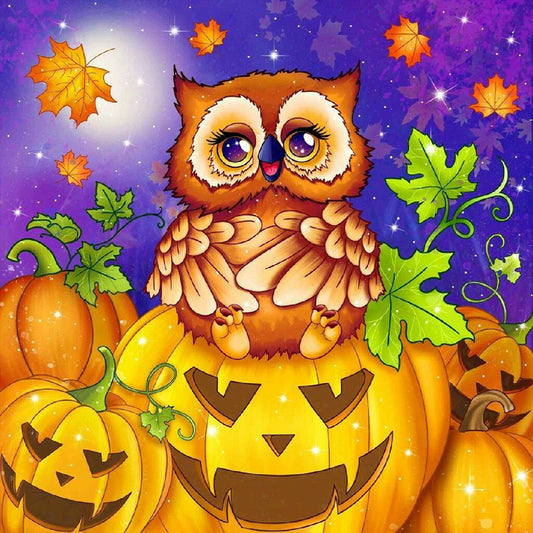 Halloween Jack-O-Lantern - Full Round Drill Diamond Painting 30*30CM