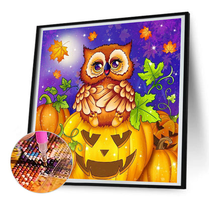 Halloween Jack-O-Lantern - Full Round Drill Diamond Painting 30*30CM