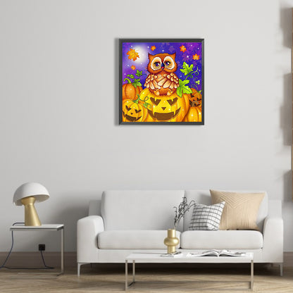 Halloween Jack-O-Lantern - Full Round Drill Diamond Painting 30*30CM