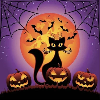 Halloween Jack-O-Lantern - Full Round Drill Diamond Painting 30*30CM