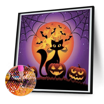 Halloween Jack-O-Lantern - Full Round Drill Diamond Painting 30*30CM