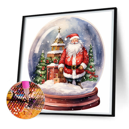 Santa Crystal Ball - Full Round Drill Diamond Painting 30*30CM