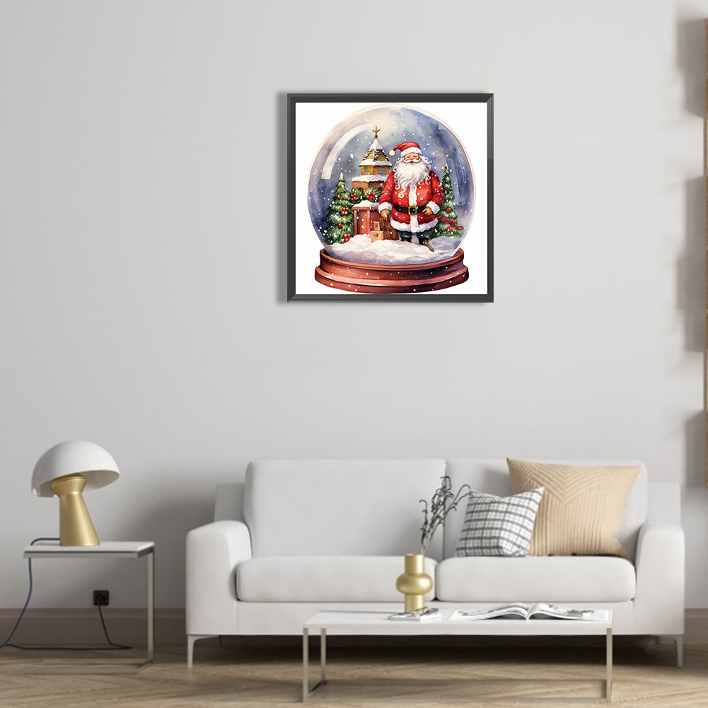 Santa Crystal Ball - Full Round Drill Diamond Painting 30*30CM