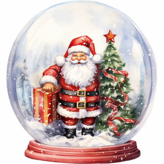 Santa Crystal Ball - Full Round Drill Diamond Painting 30*30CM