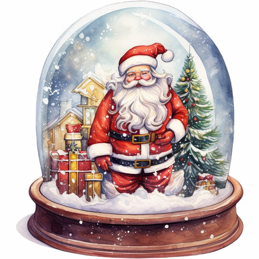 Santa Crystal Ball - Full Round Drill Diamond Painting 30*30CM