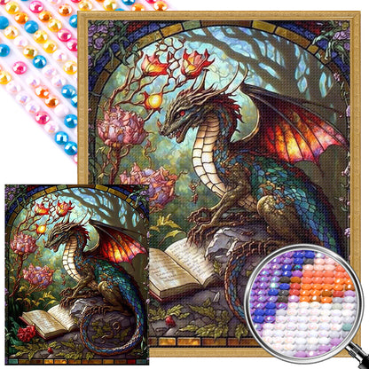Reading Pterosaur - Full AB Round Drill Diamond Painting 40*50CM