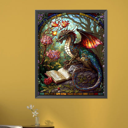 Reading Pterosaur - Full AB Round Drill Diamond Painting 40*50CM