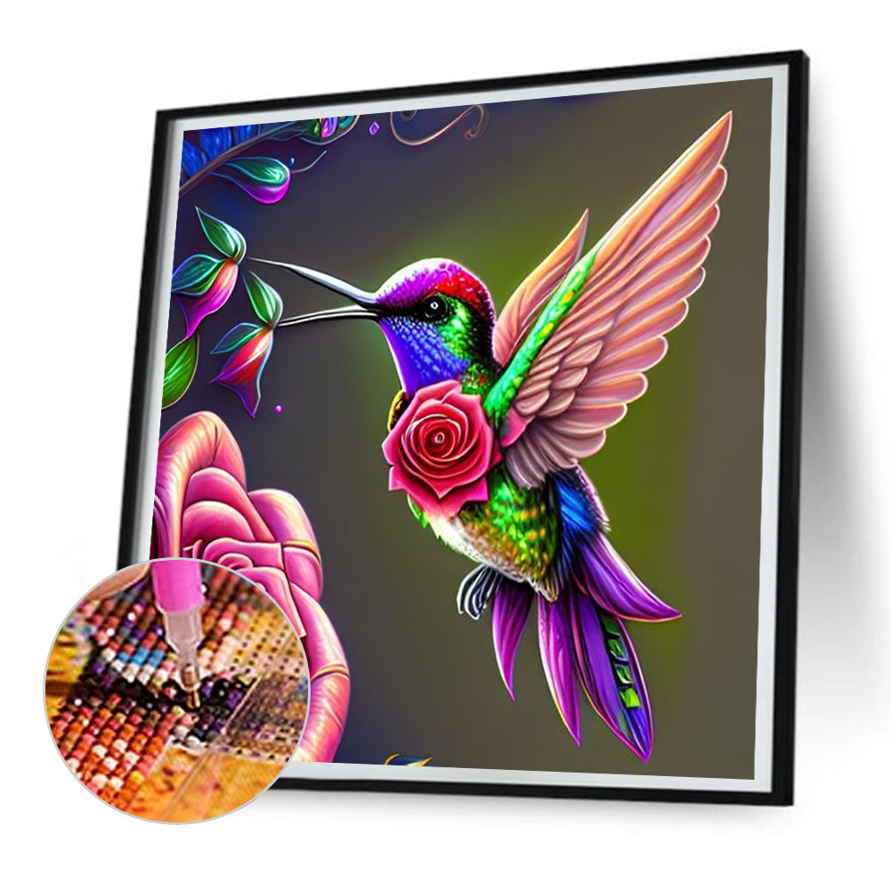 Hummingbird - Full Round Drill Diamond Painting 30*30CM