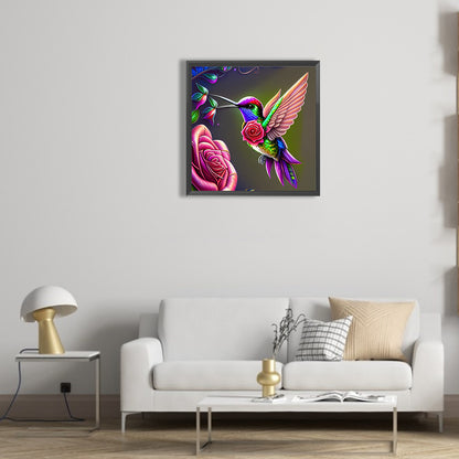 Hummingbird - Full Round Drill Diamond Painting 30*30CM