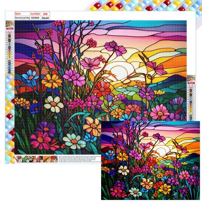 Sunset Daisy - Full Square Drill Diamond Painting 50*40CM