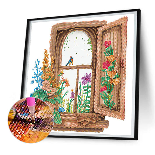 Windowsill - Special Shaped Drill Diamond Painting 30*30CM