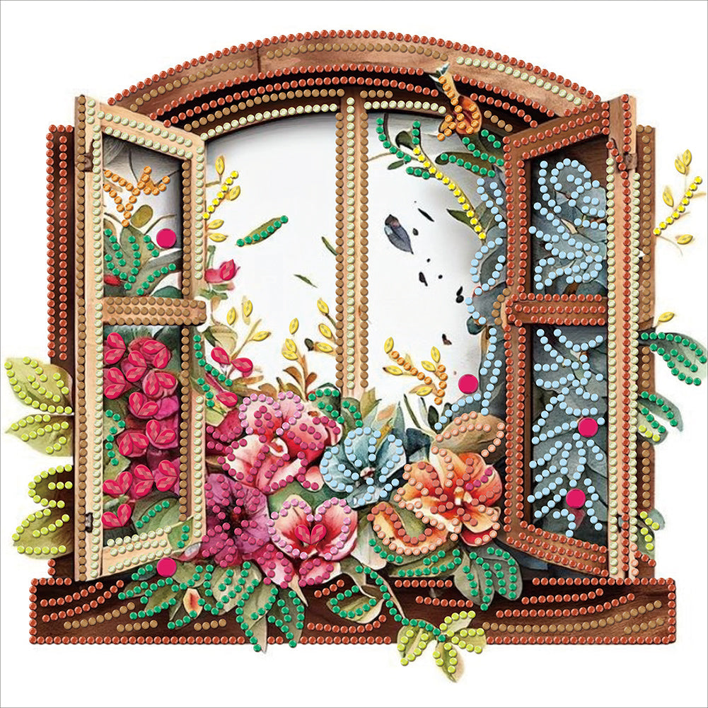 Windowsill -  Special Shaped Drill Diamond Painting 30*30CM